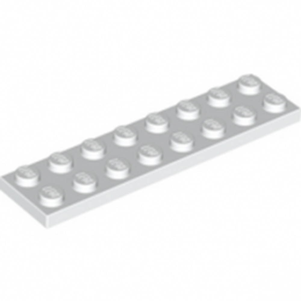 Lego Плитка 2x8 (белая) 303401