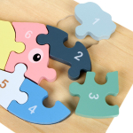 Развивающая игрушка деревянная Пазл-вкладыш по номерам Живовотные, C-41805