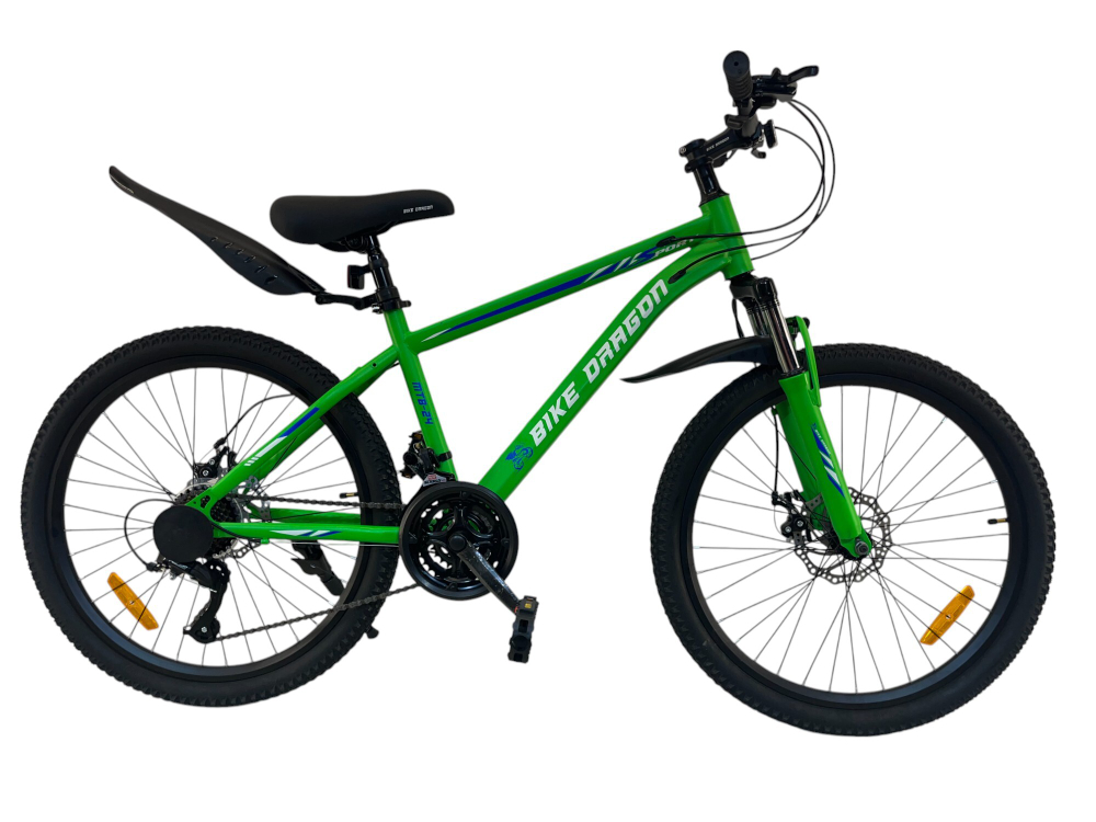 Велосипед Bike Dragon 26" 21скор (стальная рама, SunRun, диск. тормоз) BD-2-26-2 зеленый