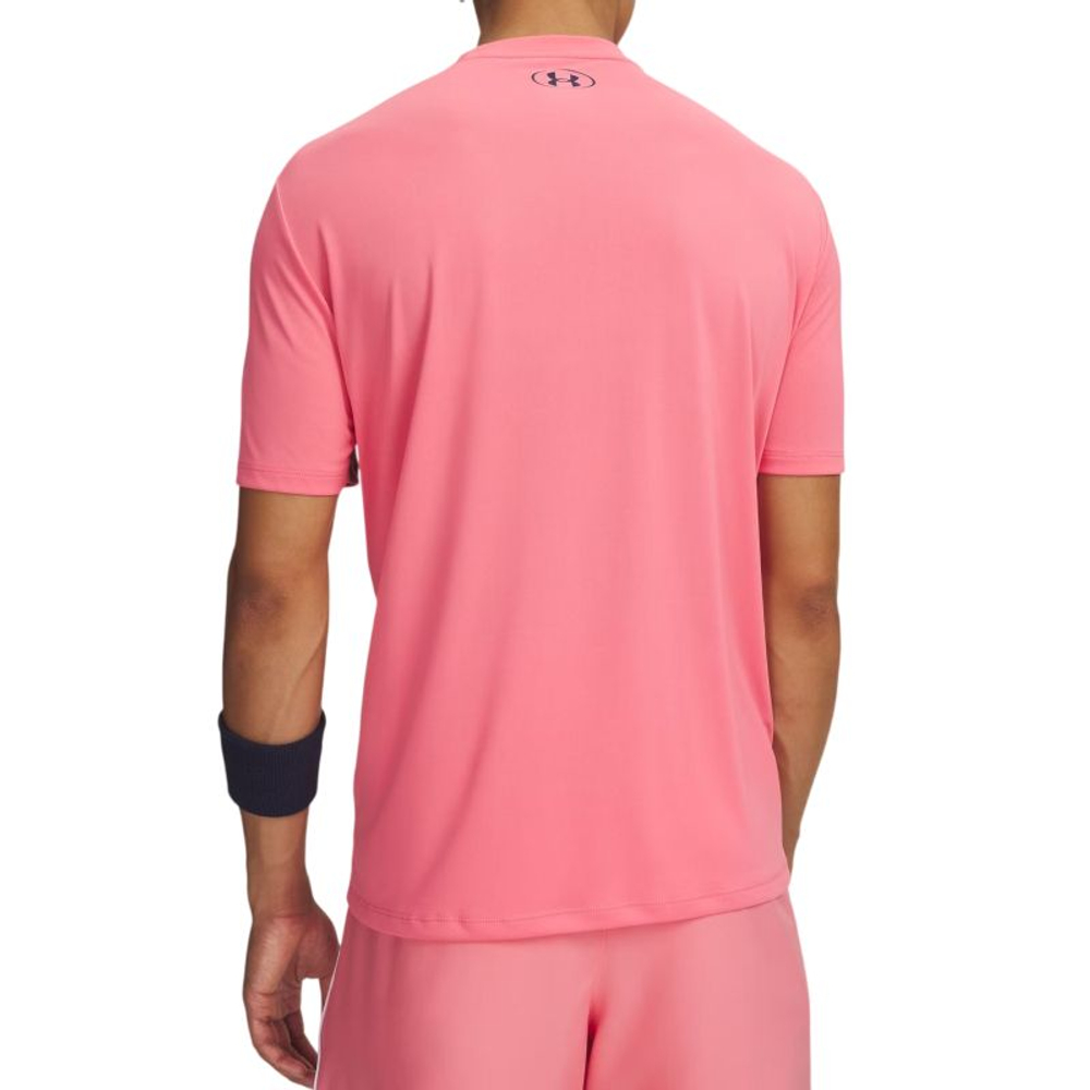 Мужская теннисная футболка Under Armour Tech Sport - bittersweet pink/academy