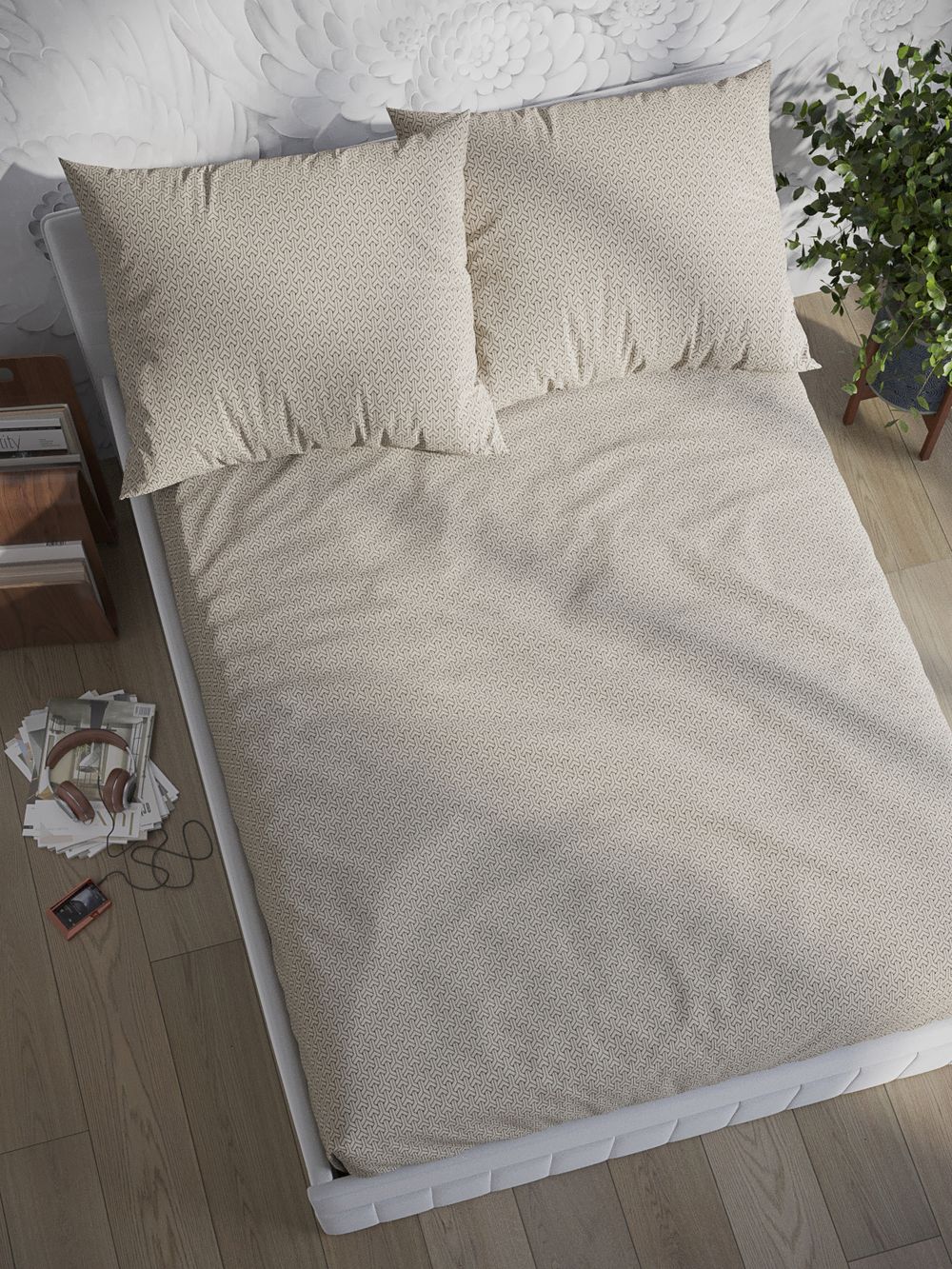 Постельное белье перкаль Сказка "Grafico" 2-спальное Наволочка 70х70 см 2 шт Простынь 240x215 см Пододеяльник 175x215 см