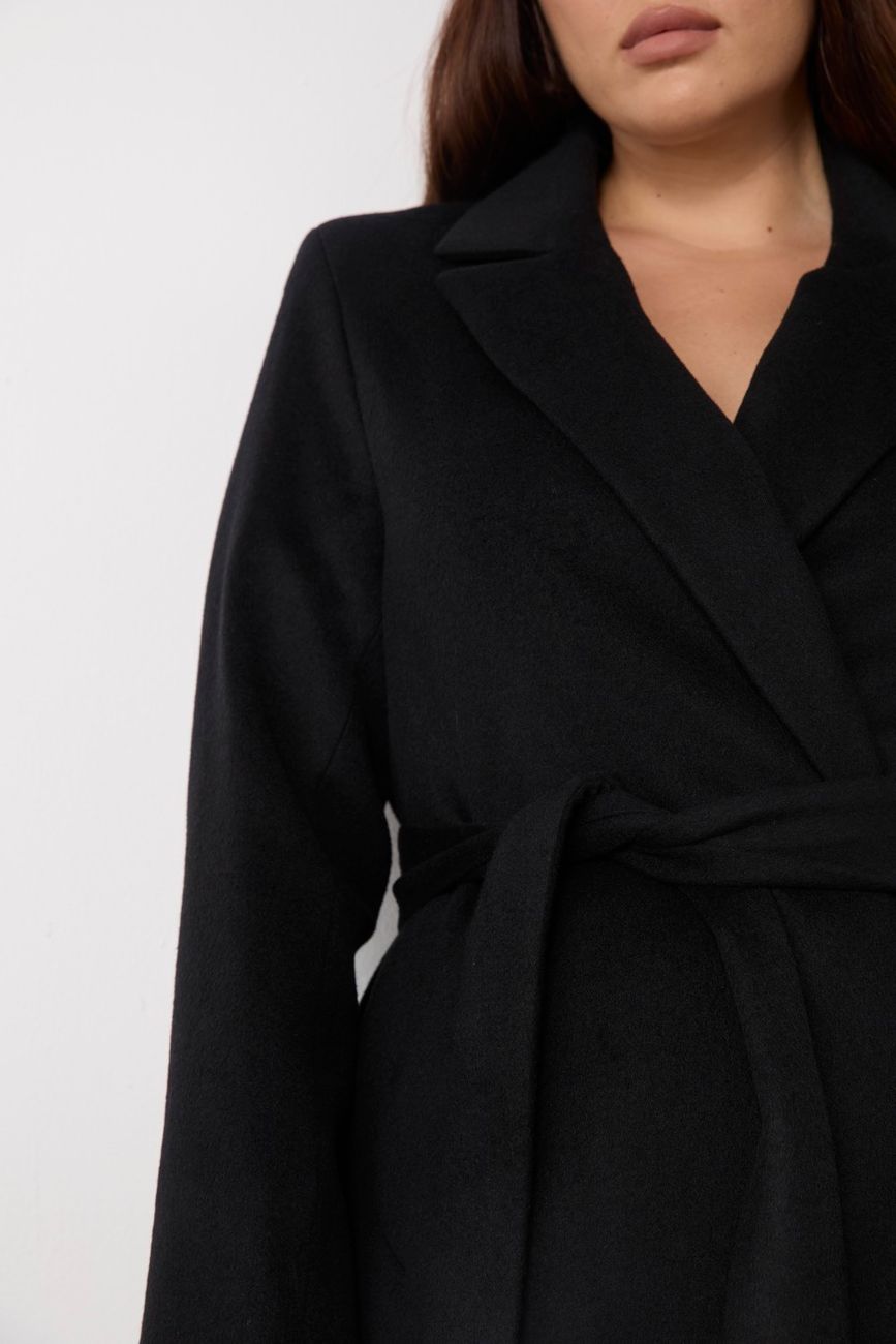 Пальто-халат, черный