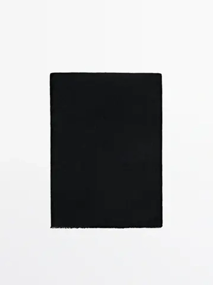 Massimo Dutti Шарф из 100% кашемира, черный