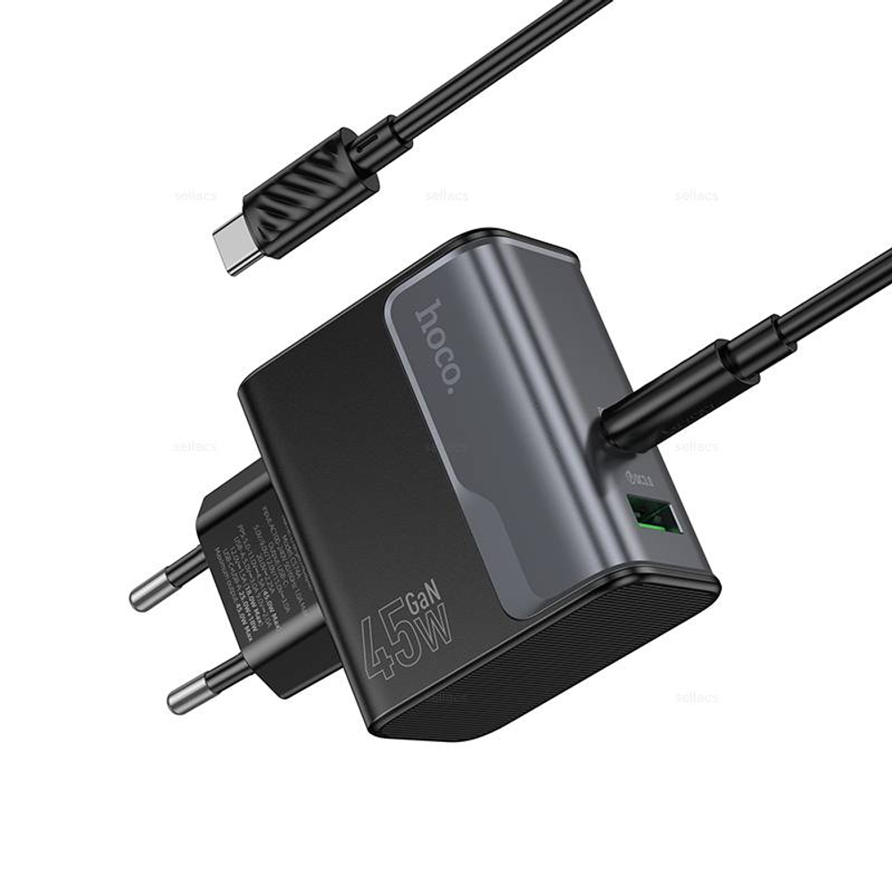 Зарядное устройство PD45W+QC3.0 для Type-C Hoco CS74A (black)
