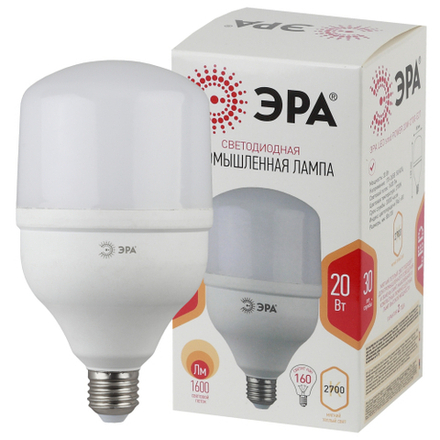 Лампа светодиодная ЭРА STD LED POWER T80-20W-2700-E27 E27 / Е27 20Вт колокол теплый белый свет