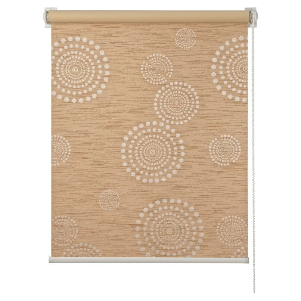 Рулонные шторы "Орбита цвет бежевый"