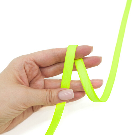 Лента туннельная бесшовная (тесьма под каркасы) ЛИМОННЫЙ НЕОН