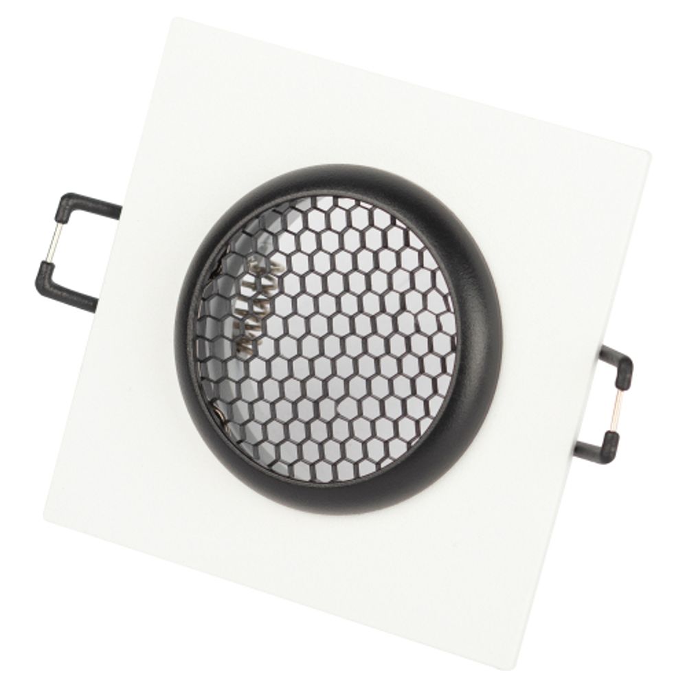 Светильник встраиваемый алюминиевый ЭРА KL110 WH/BK под лампу MR16 GU5.3 белый/черный матовый | Алюминиевые встраиваемые светильники