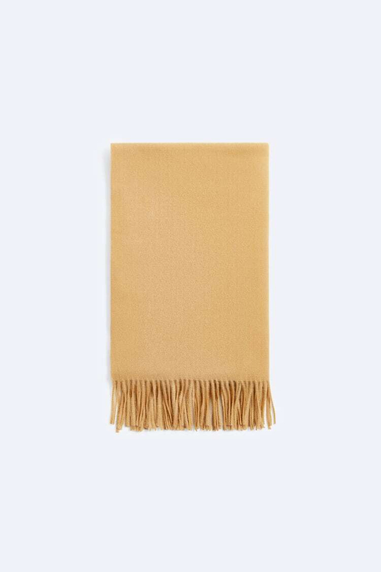 ZARA БАЗОВЫЙ МЯГКИЙ ШАРФ, ГОРЧИЧНЫЙ