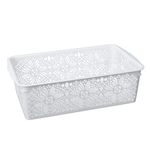 Корзинка универсальная "floral" 2л 250х150х75 мм, (белый)