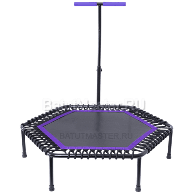 Каркасный батут с Т-образной ручкой, диаметр 4 фт, черно - фиолетовый