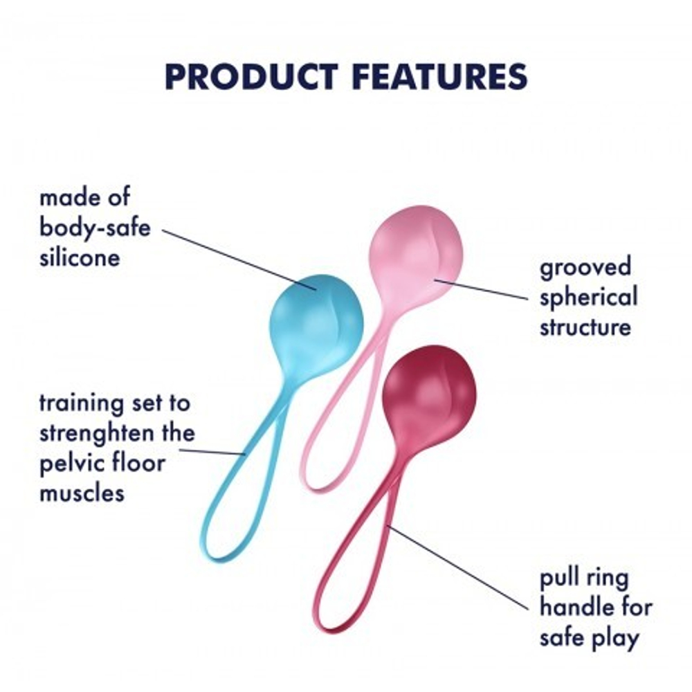 Вагинальные шарики Satisfyer Strengthening Balls (набор из 3 шт.)