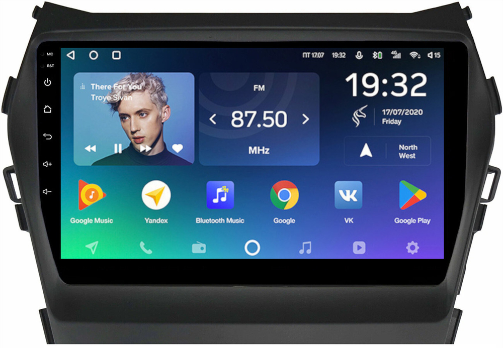 Магнитола для Hyundai Santa Fe 3 2012-2018 (отдельный экран климата, штатная КЗВ) - Teyes SPRO+ монитор 9" IPS на Android 10, ТОП процессор, 4Гб+32Гб, 4G SIM-слот