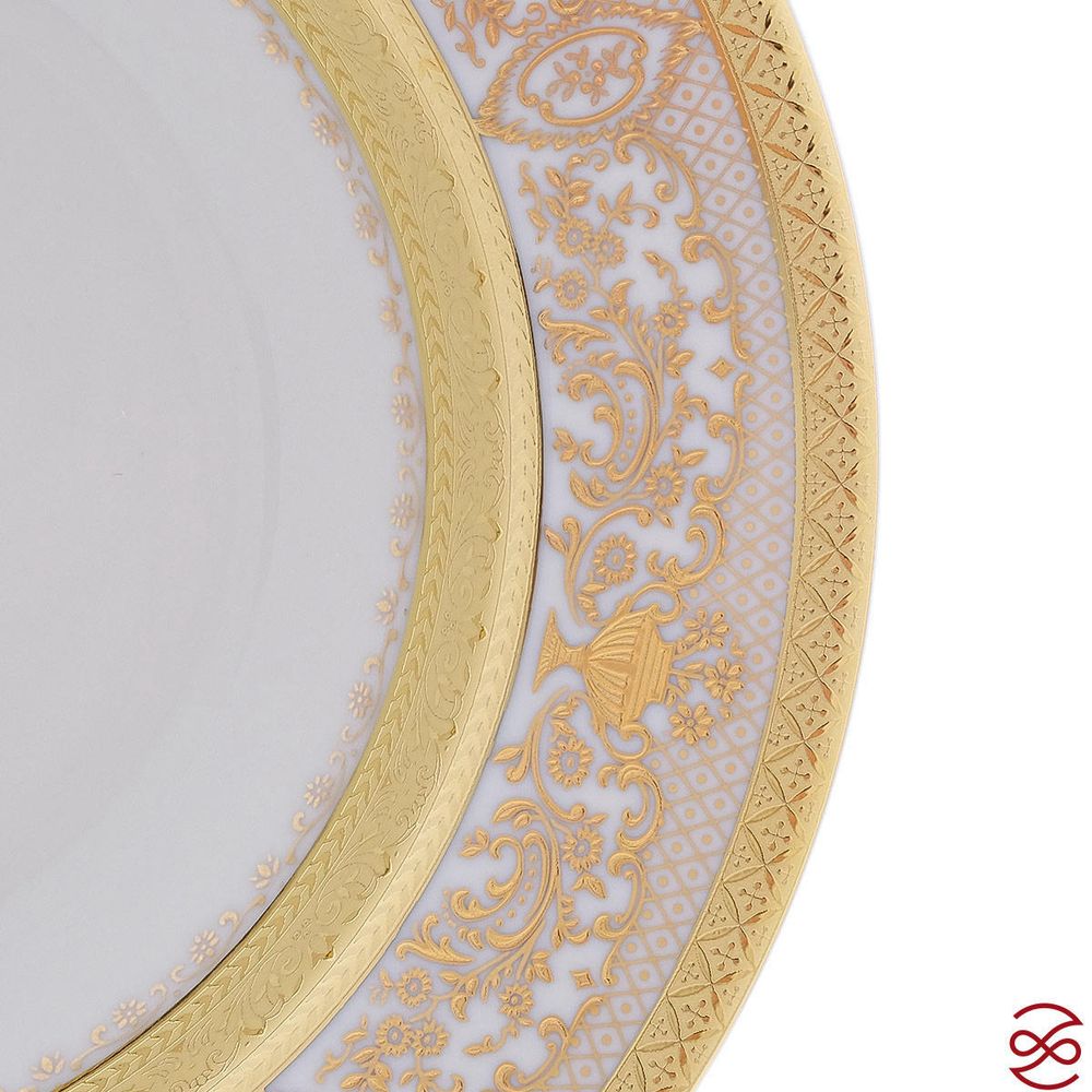 Набор глубоких тарелок Falkenporzellan Cream Majestic Gold 22см