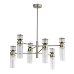 8277/6 MODERNI LN26 164 сатин никель/прозрачный, металл/стекло Люстра Е14 6*40W 220V DENVER