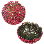 Искусственное растение шар «Самшит» цветы фуксия D-38см Ultramarine