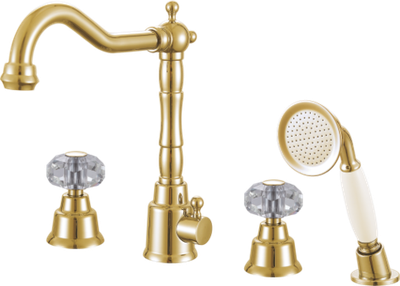 09034-E Смеситель на борт ванны (4-отв) "GANZER"  (6/1шт)