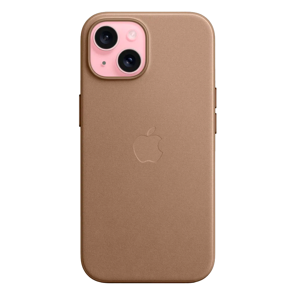Тканевый чехол с поддержкой MagSafe Apple FineWoven Case для iPhone 15, Taupe (Светло-бежевый)