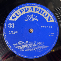 Винтажная виниловая пластинка LP Traditional Jazz Studio Plays Joe King Oliver (Чехословакия 1976)