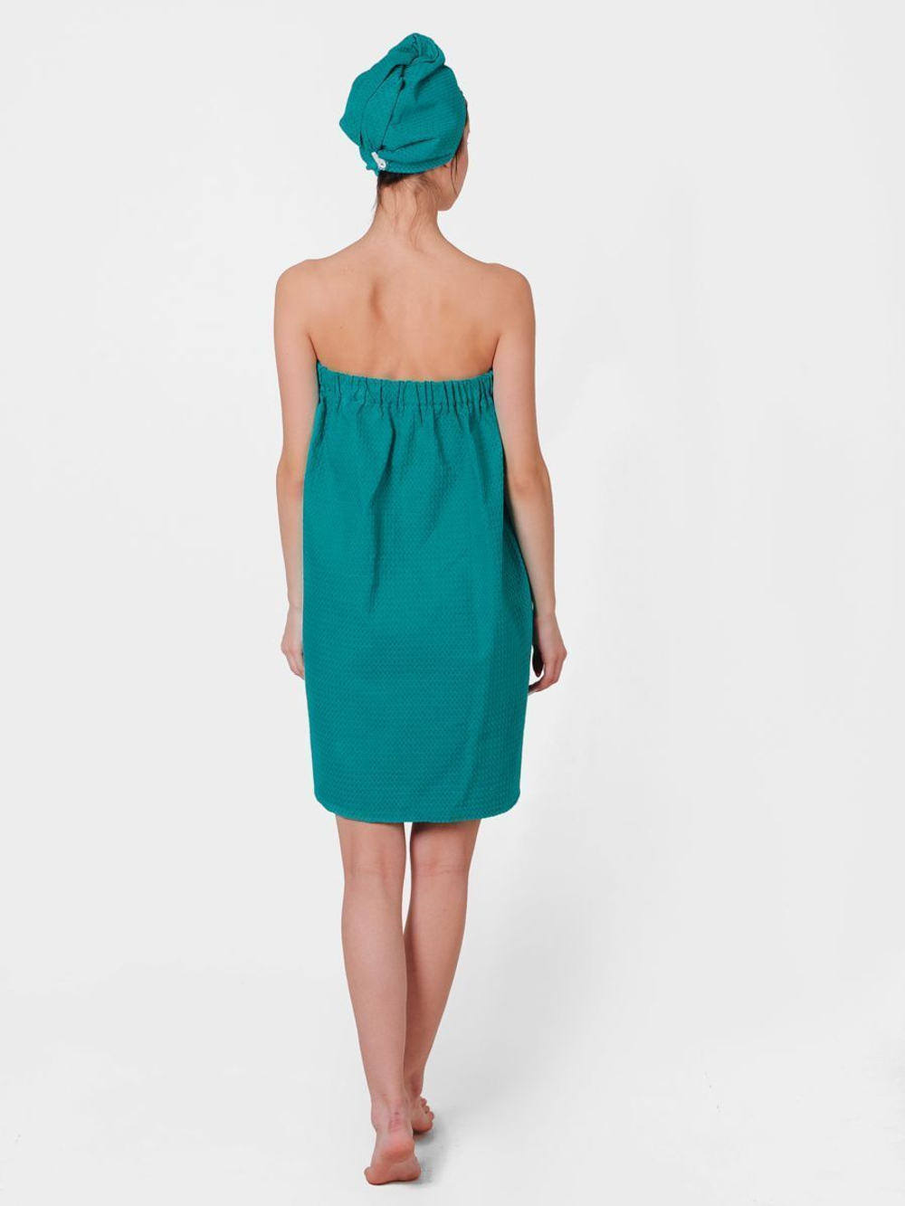 Парео-юбка вафельное изумруд