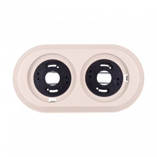 Рамка 2-х постовая, пластик, цвет Песочное золото BF1-620-24