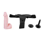 Женский телесный страпон 16,5см с расширением Pretty Love Ultra Harness BW-022037