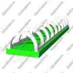 Водная горка с надувным дном, на подкачке ТУРБО "Яркость", 100*3*2,1 м