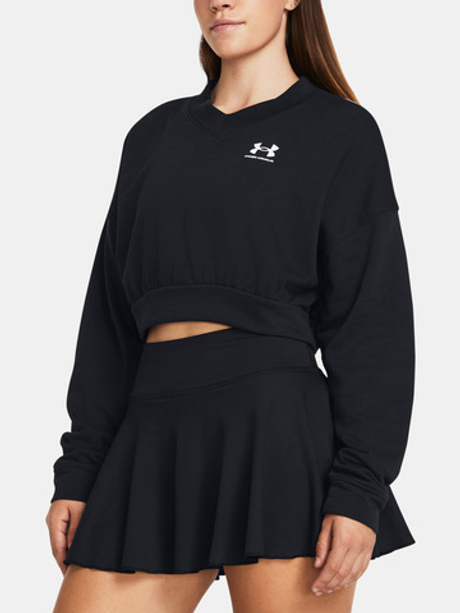 Свитшот женский Under Armour UA Rival Terry OS Crop Crw-BLK