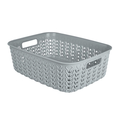 Корзина для хранения Plast Team Melange 3л 268х195х90 мм серый шторм