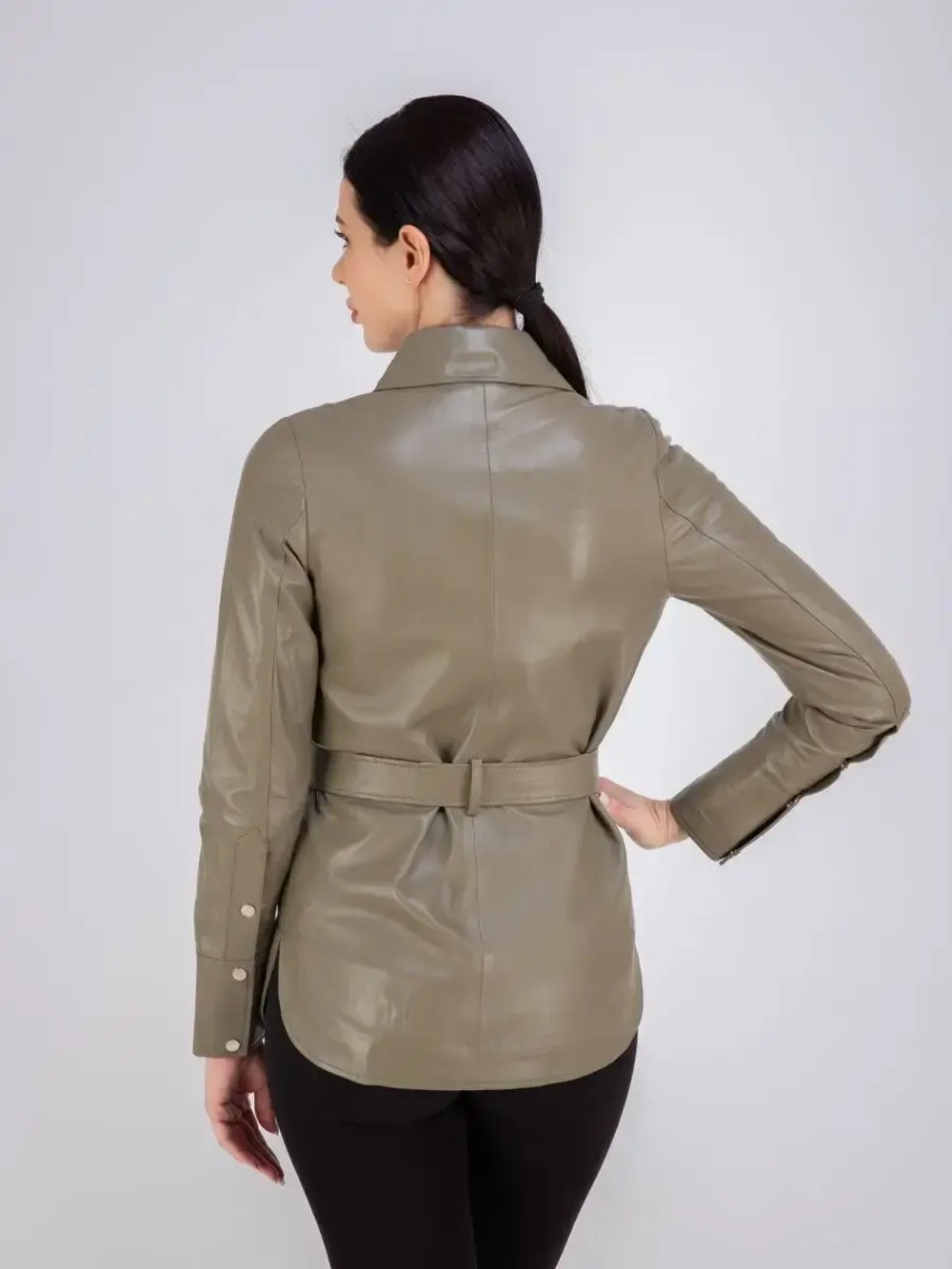 Кожаная куртка демисезонная рубашка