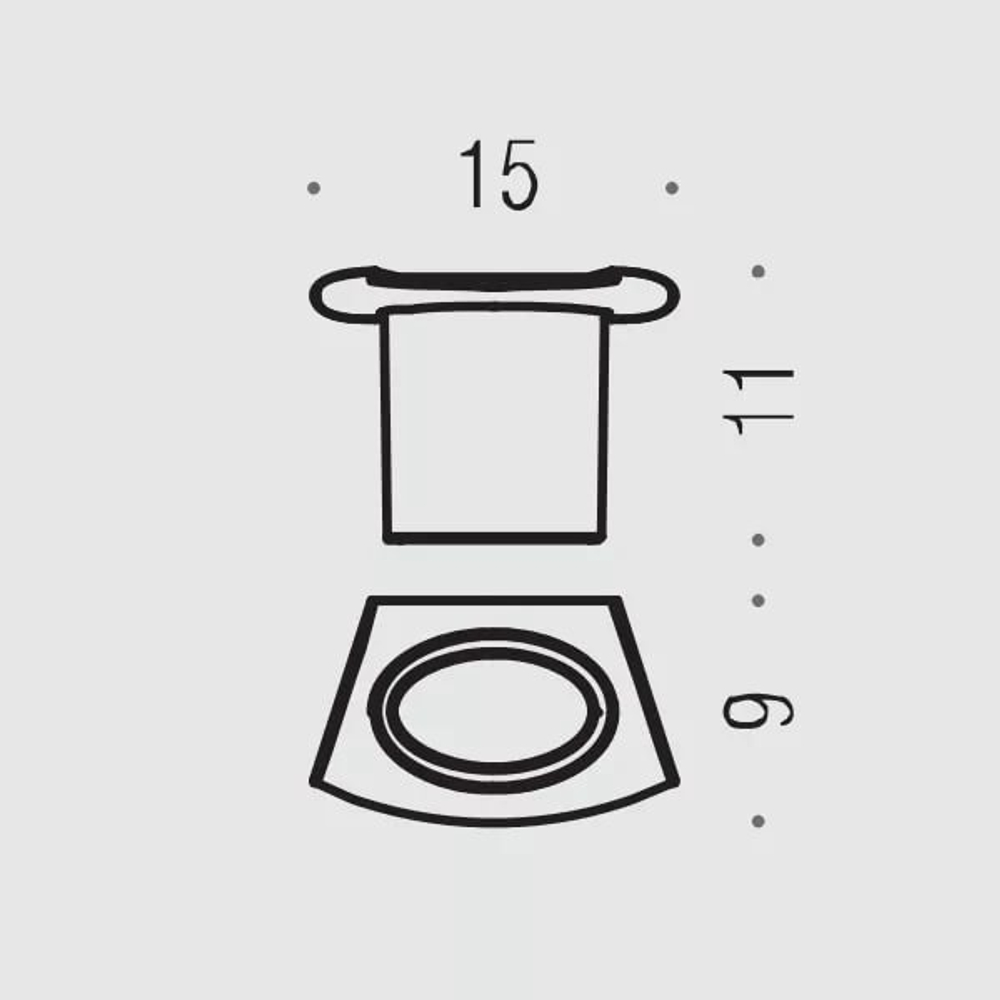 Стакан настенный Colombo Land B2802, хром  схема