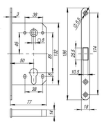 Магнитная защелка RUCETTI RM1895 BL
