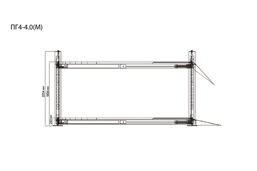 ПГ4-4.0 (М) Подъёмник4-х стоечный под сход-развал 4.0т с траверсой