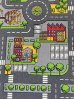 Двусторонний игровой коврик Playmat DUO City Grey+Farm (140*200 см)