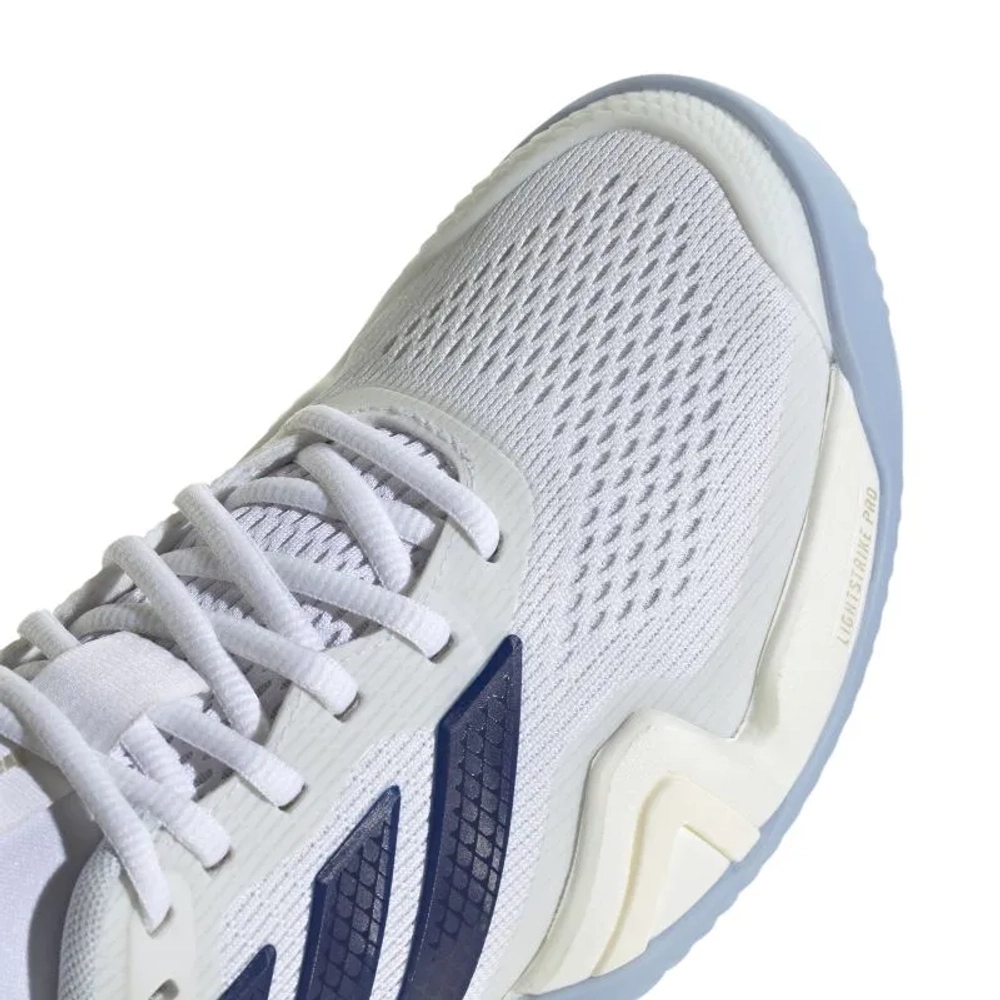 Женские Кроссовки теннисные Adidas Barricade 14 W CL - cloud white/cyber metallic/dark blue