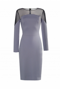 Платье со вставкой из сетки BASIC 04-17FW