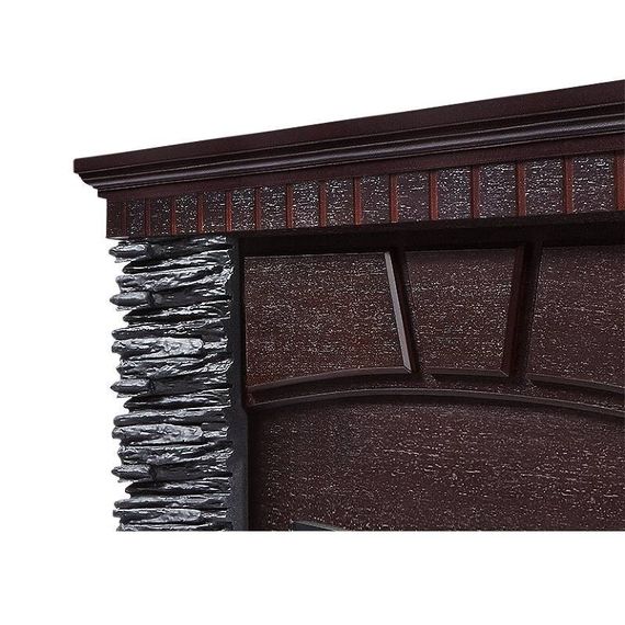 Портал Firelight Porto Classic камень черный, шпон венге купить в Москве и Московской области по низкой цене с доставкой по России — (3) Портал Firelight Porto Classic камень черный, шпон венге — (3)