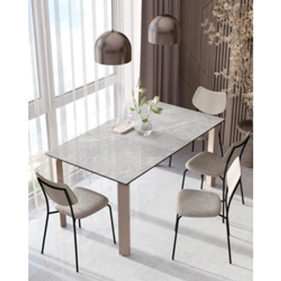 Стол обеденный Varden раскладной 160-220х90 см керамика серый