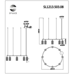 SL1213.503.08 Светильник подвесной ST-Luce Белый/Белый GU10 8*5W 4000K