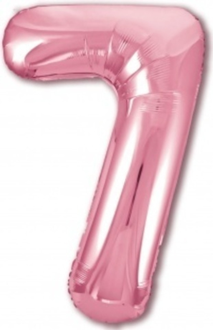 Аг 40''/102 см, Цифра Slim Розовый "7", 1 шт. (в упаковке)