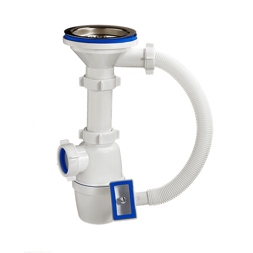 СИФОН ДЛЯ МОЙКИ С ПЕРЕЛИВОМ С ОТСТОЙНИКОМ SIF008/A