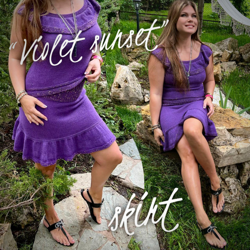 Инструкция по вязанию юбки "Violet Sunset"