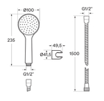 Смеситель Santek Таос для ванны с душем, с аксессуарами, хром, WH5A10009C001