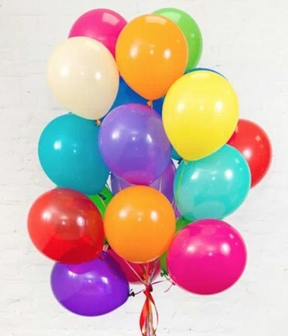 Шары с гелием под потолок Пастель микс 17 шаров