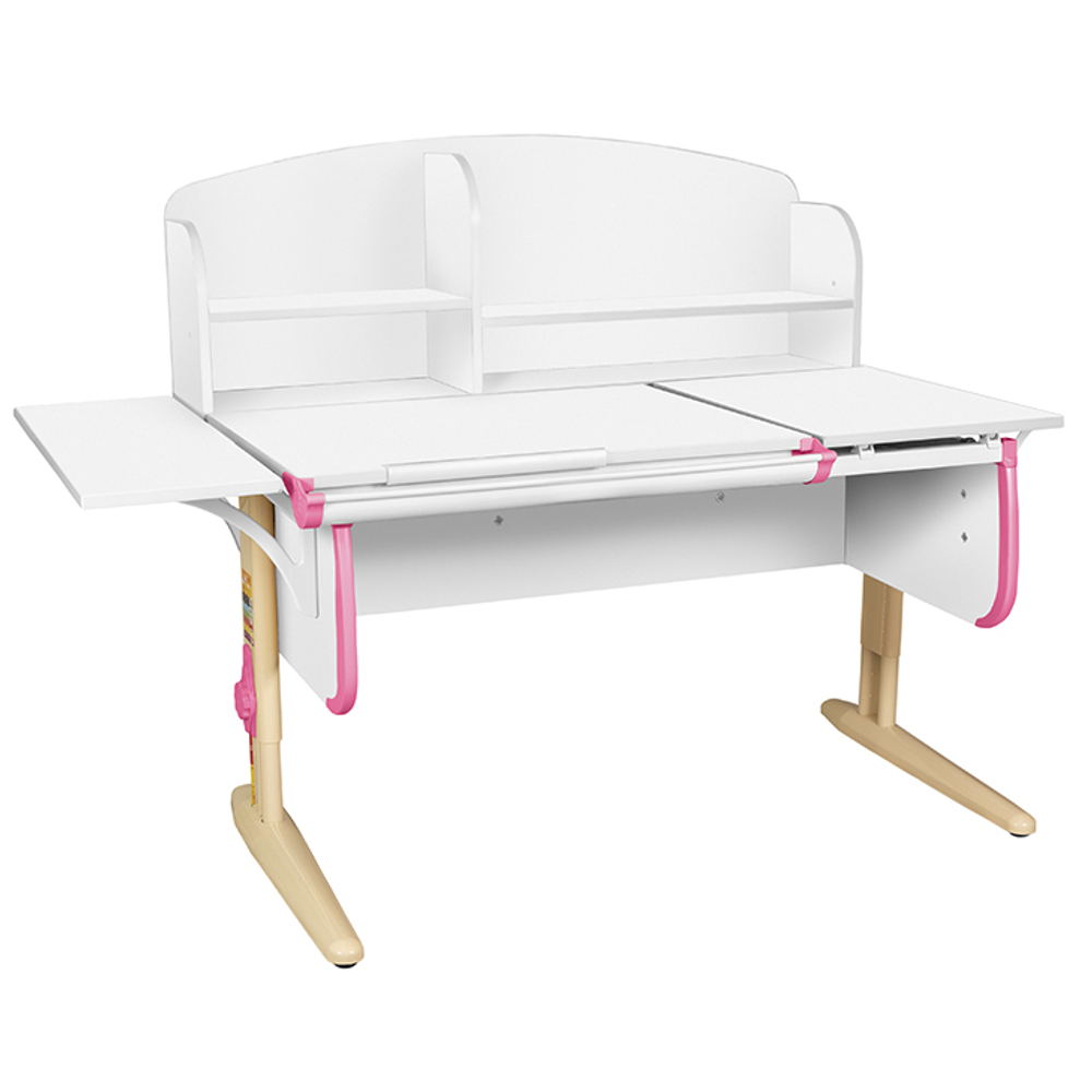 Растущая парта с задней закрытой и боковой полками Дэми СУТ 25-02-Б1НЗ (1500×880 мм)