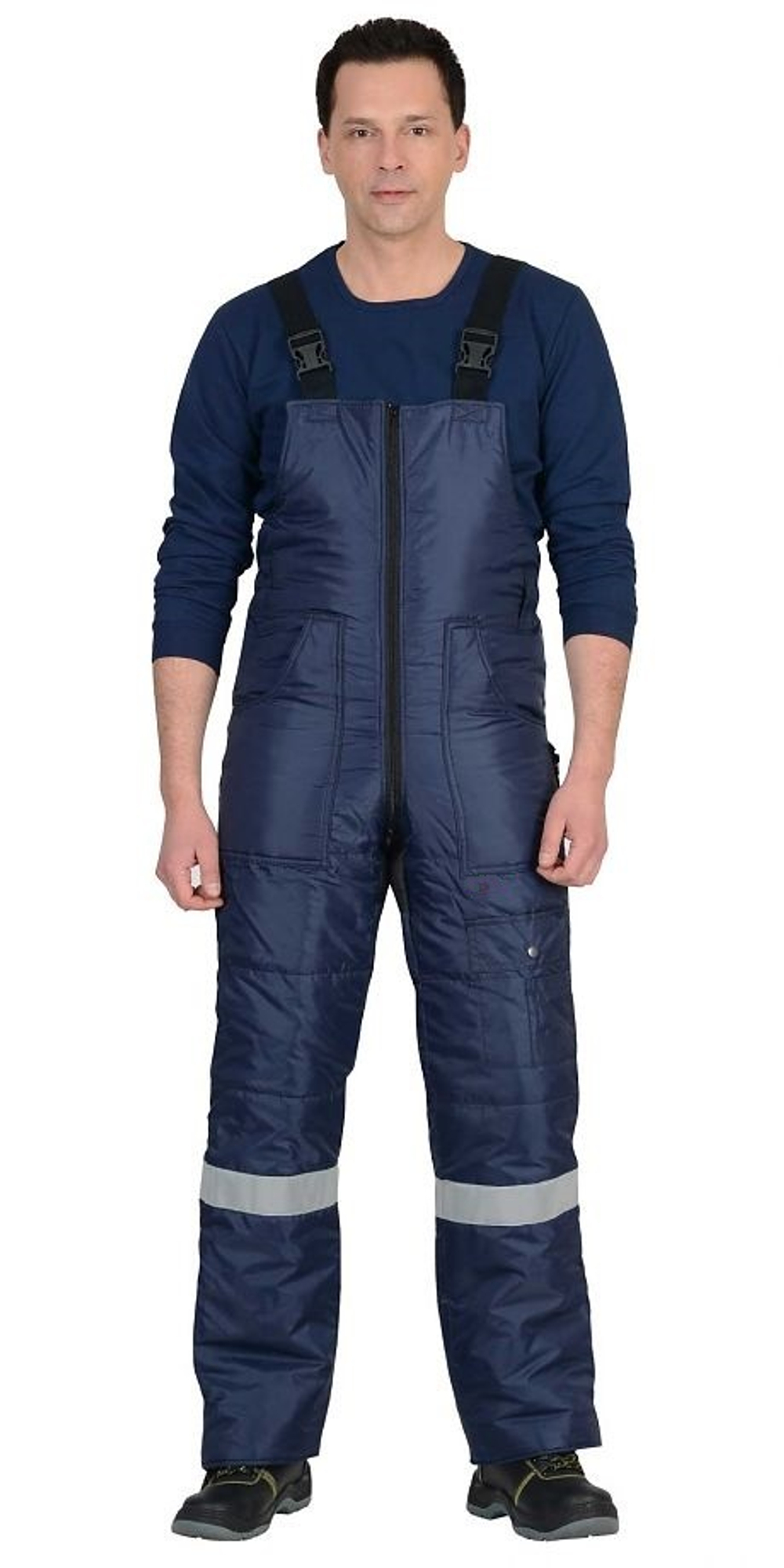 Костюм "ЛЮКС" Синий с черным куртка, полукомбинезон тк. Оксфорд