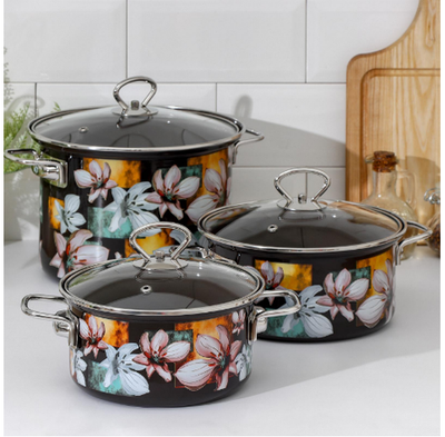 Набор кастрюль «Адель 5-1 Элит», 3 предмета: 1,9 л, 2,5 л, 5 л, индукция