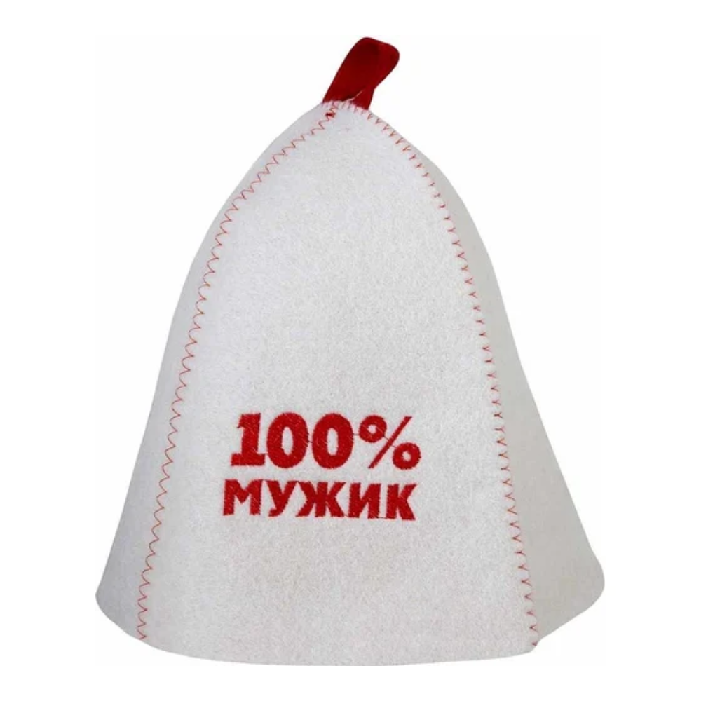 Банная шапочка серо-красная
