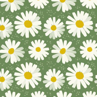 Ромашки на зеленом
