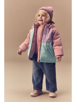 Куртка непромокаемая с флисовой подкладкой для девочки Next E25-304, Розовый, Голубой